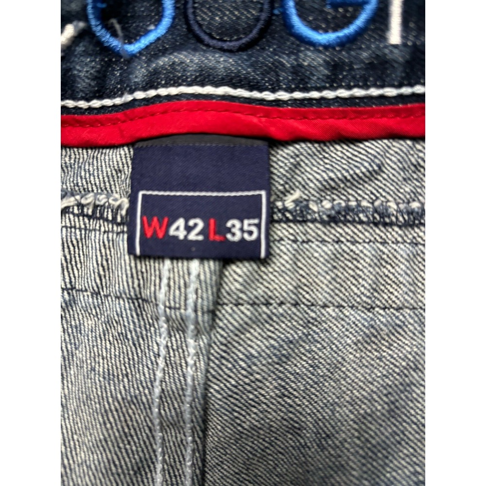 VTG Coogi Heritage Jeans Australia Denim Embroidered Script Baggy Hip Hop 42x35 - Picture 7 of 9